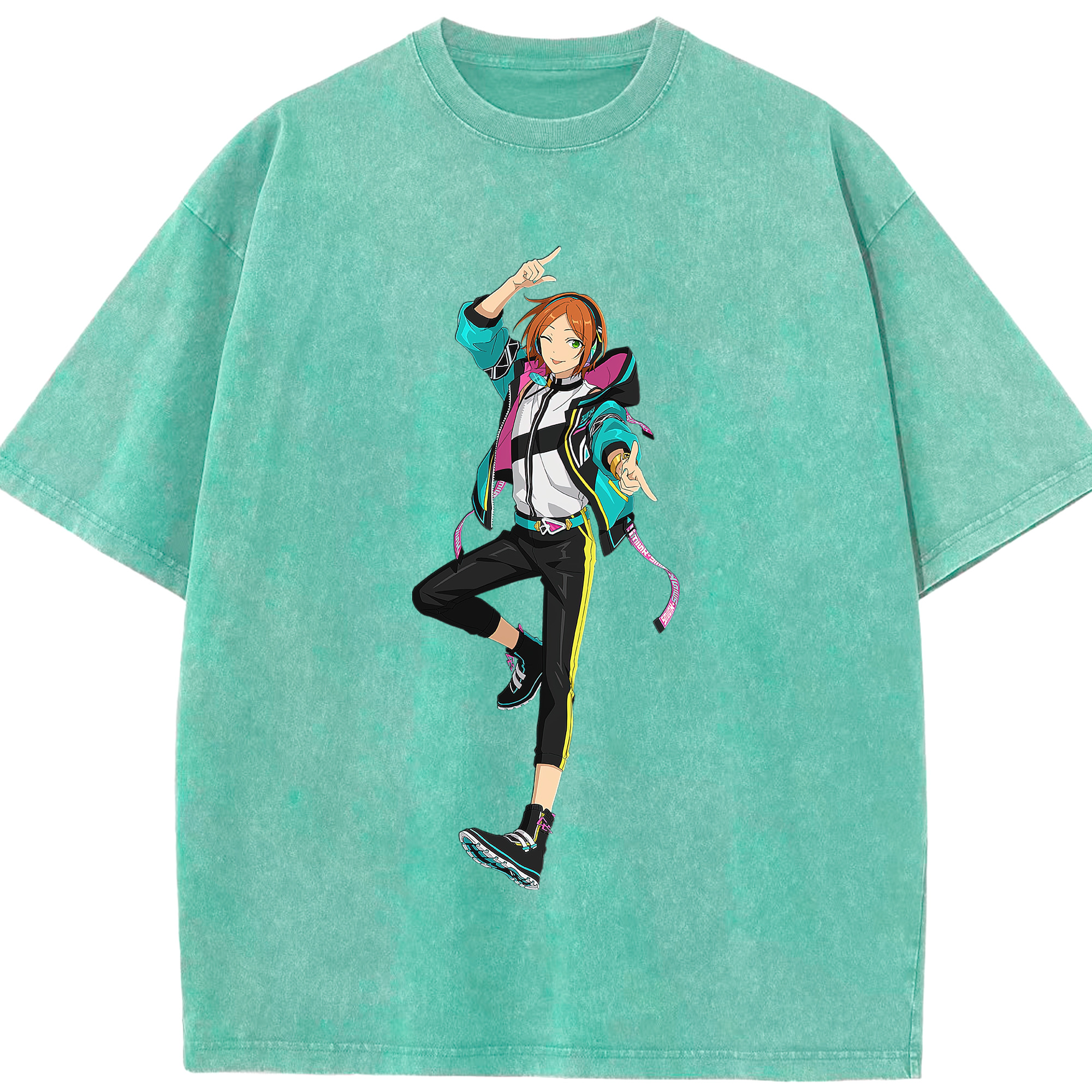 （画像用） あんさんぶるスターズ! Ensemble Stars 綿100% ヴィンテージ風 半袖Tシャツ（フロントプリント）